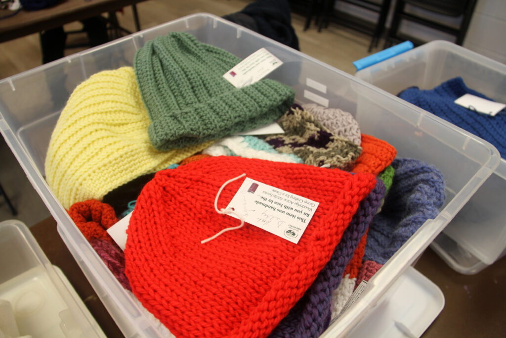 Photo of Homemade Hats for Donation by the Crafting Club
