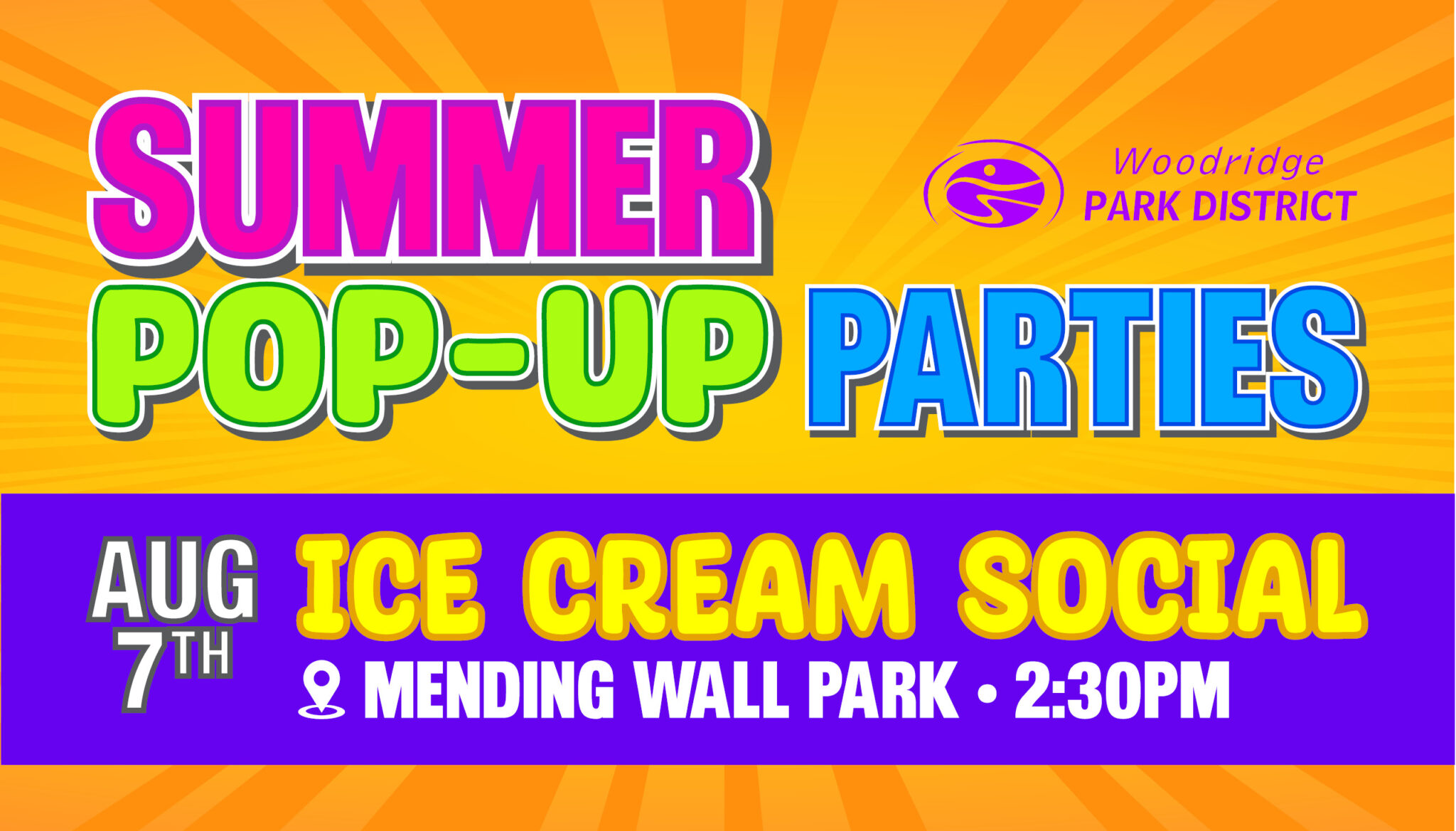 Summer Popup Party Ice Cream Social Woodridge Park District
